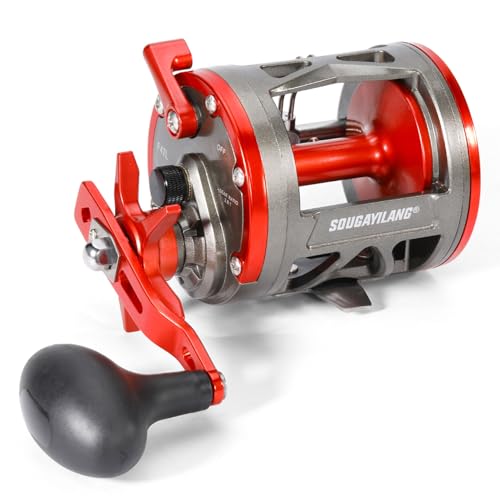 Sougayilang F47 Baitcasting Fishing Reel - Reinforced Metal Body Round