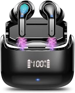 Wireless Earbuds, Bluetooth 5.3 Headphones in Ear 2022 Wireless Headphones with HD Mic, Wireless Earphones Noise Cancelling Bluetooth Earphones IP7 Waterproof Earbuds, 40H Deep Bass/USB-C/LED Display