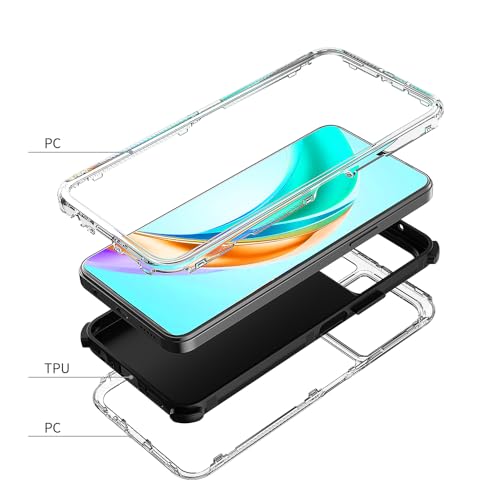 Kukoufey Compatible with Honor X6b Case Cover,3-in-1 Drop-Proof and Shock-Absorbing Compatible with Honor X6c NIC-LX1 NIC-LX2 NIC-LX3 JDY-LX1 JDY-LX2 Phone Protective Case Blue by Kukoufey - Image 2