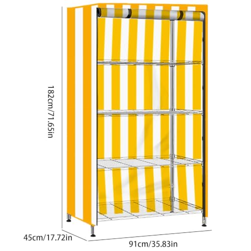 Funda impermeable 210D para estanterías de alambre tipo STO gris contra polvo 7