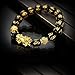 Feng Shui The Best 12mm Black Hand Carved Mantra Bead Bracelet with Golden Pi Xiu/Pi Yao Lucky Wealthy Amulet Brecelet