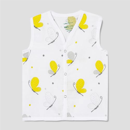 Image of The Boo Boo Club Muslin Jhabla and Short Set 100% GOTS Certified Organic Cotton | Sleeveless Button Vest | Summer Wear Set