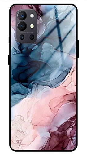 Image of NDCOM for OnePlus 9R Back Case | Premium One Plus 9R Back Cover with Precise Cutouts | One Plus 9R Cover for Enhanced Protection | Marble Color Printed Glass Case