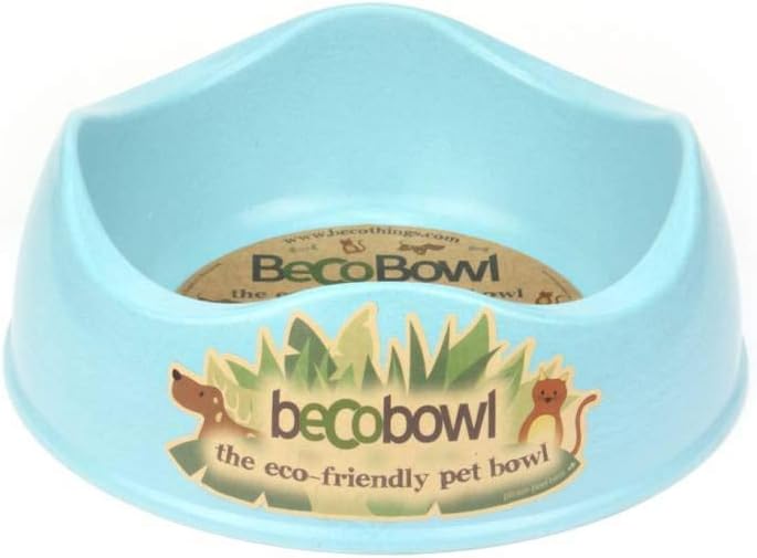 Beco Bowl Large Blue Biodegradable Pet Animal Feeding Dog Bowl Dish