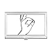 OK Gesture Line Drawing Pattern Business Card Holder Case Pocket Box Wallet
