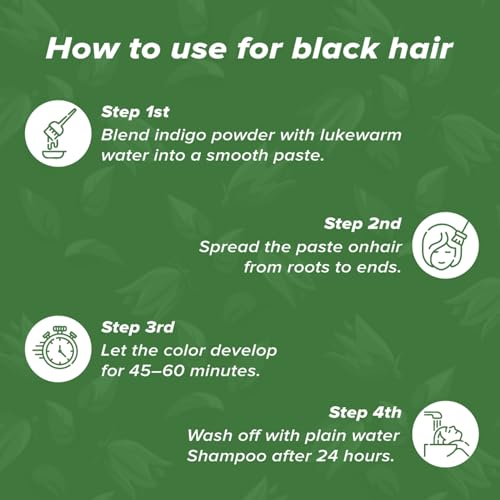 Image of UrbanBotanics 100% Raw & Natural Indigo Powder for Natural Hair Color, Organic & Chemical-Free, For Men & Women, 200g