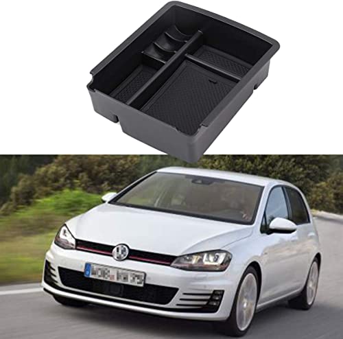 LITTOU KOLOME Noir Accoudoir Gant Boîte de rangement Récipient Pour Golf 7 MK7 2014 2015 2016 Cover