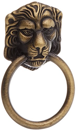 Laurey 78805 Classic Traditions Lion Head Pull, Antique Brass