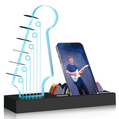 Light Up Guitar Pick Holder Electric Guitar Headstock