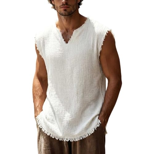 Camiseta de tirantes transpirable y ligera para hombre con corte holgado urbano
