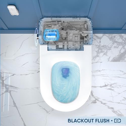 ARRISEA Smart Bidet Toilet with Auto-open/close Lid, Auto Flush Smart Toilet with Warm Water Washing, Heated Bidet Seat, Adjustable Dryer, Toilet with Bidet and LED Display - Thumbnail 3