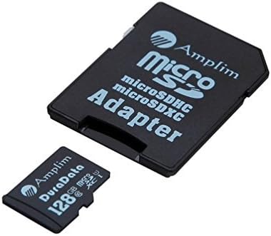 Amplim 128GB Micro SD Card Plus Adapter Pack: Class 10 UHS-I Extreme Pro MicroSD SD SDXC 128 GB Memory Card for Cell Phones, Tablets, Cameras. Ultra High Speed UHS-1 U1 MicroSDXC TF Flash