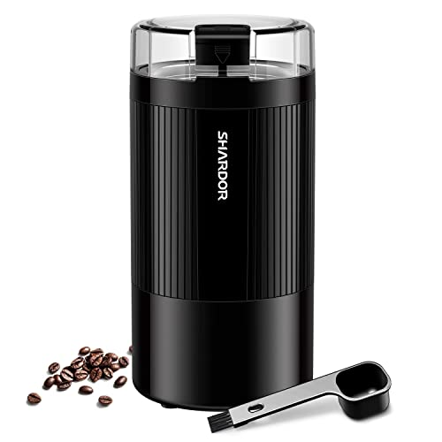 SHARDOR Electric Coffee Grinder with Safe and Durable 304 Stainless Steel Blades,Fast Grinding for Coffee Beans, Dried Spice, Nuts, Herbs with Cleaning Brush