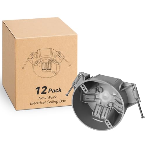 CycevSun Round Electrical Box New Work, 20 Cu.in, UL Listed, 12-Pack