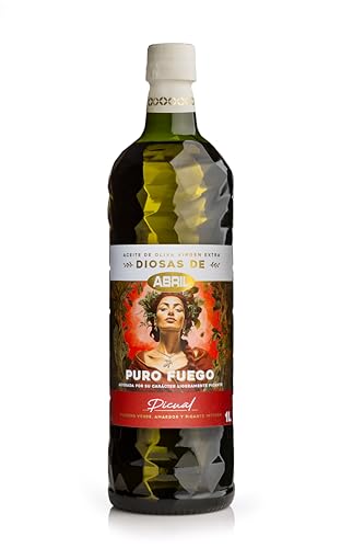 ABRIL - Aceite de Oliva Virgen Extra, Variedad Picual, Toque amargo y un picante con intensidad medio-alto (1 litro - Caja de 6 botellas)
