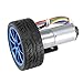 DC 6V DIY Encoder Gear Motor with Mounting Bracket 65mm Wheel Kit Micro Speed Reduction Motor Mini Motor for Art Car Robot Model DIY Engine Toy(100RPM)