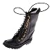 perfk 1/6 Stivali Pantofole da Polso Scarpe da Soldato per Cosplay Doll - Nero