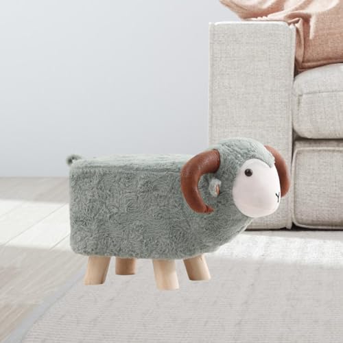 Tabouret animal repose-pieds ottoman en velours pour décoration salon