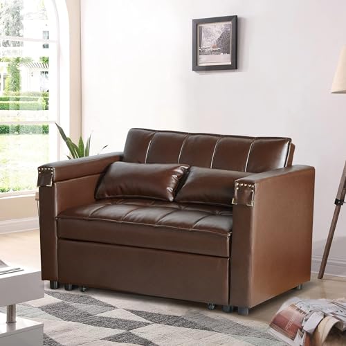 Orrd SOFA BED 3-In-1 Multi-Functional Faux Leather Sleeper Couch Pull-Out Bed thumb #7