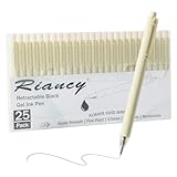 RIANCY Aesthetic pens Black Ink Pens Cream Pen Fine Point Smooth Writing Pens, High-End Series Pens for Journaling Note Taking, Cute Office School Supplies Gifts for Women Men