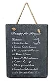 Hänger Schild Rezept, Dekoschild, Spruchschild, mit aufgedruckem Rezept, Maße 15 x 20 cm