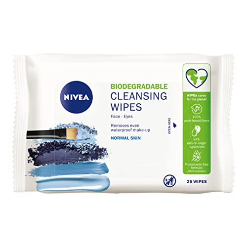 NIVEA 25 toallitas desmaquillantes biodegradables 3 en 1