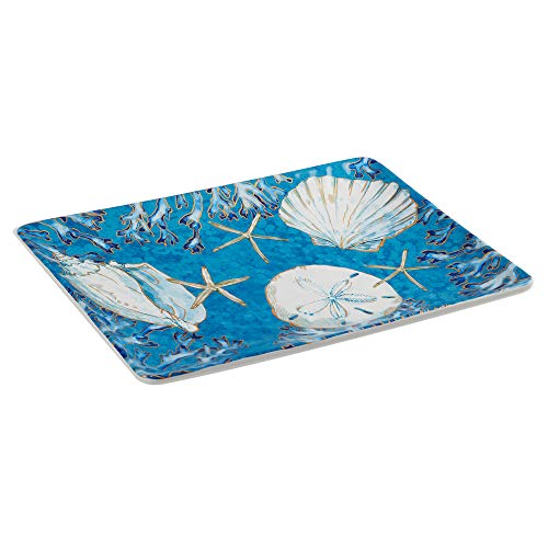 Certified International Playa Shells Rectangular Platter, Gold Large by Certified International - Image 2