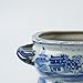 XIGGJYL JINDEZHEN Vintage Blue and White Flower & Birds Porcelain Footbath Planter Chinoiserie Scenery Motif Ceramic Flower Pot (Blue2)
