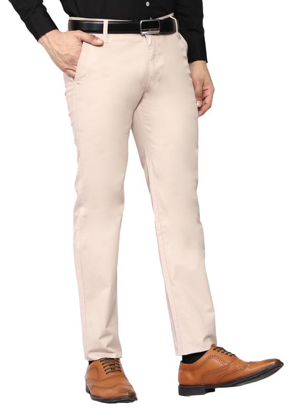 Image of Men's Stretchable Casual Pants | Slant Pocket Chinos | Trousers (Slim Fit)