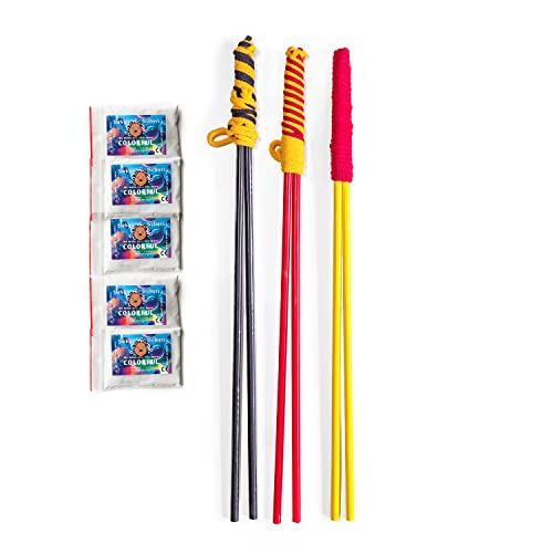 Bubble Brothers Lot de 3 bâtons à bulles géants et 25 litres de solution de savon 5 x 5 litres de liquide pour enfants et adultes - Pour anniversaire d'enfant Cover