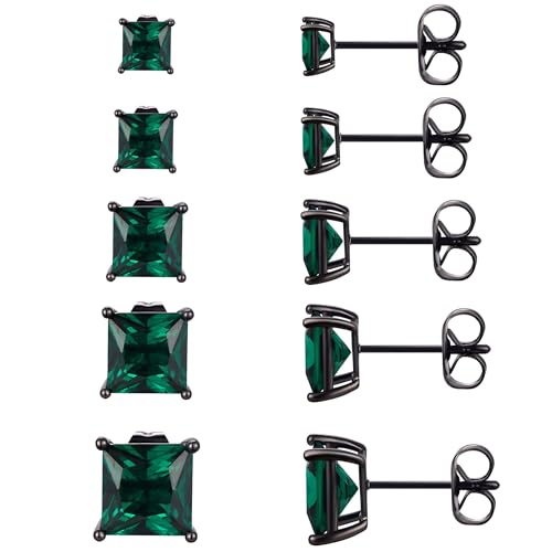 Pendientes de tuerca hipoalergénicos de cristal ideales para regalar en estuche