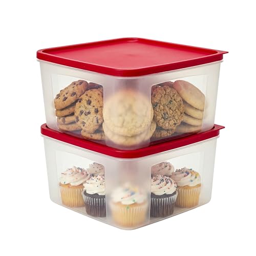 TIEWPANMI 3.7L Airtight Cookie Storage Containers (2-Pack)