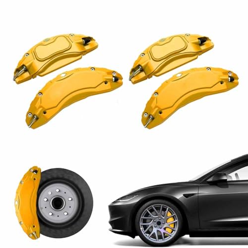 PANGUYN 4 Pièces Couvre-étriers de Frein Alliage D'aluminium pour BMW E46 E90 E87 E60 E39 F30 E92 F10, Système de Freinage Décoration Étrier Protecteur,C