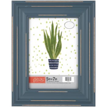 Amazon.com - Green Tree Gallery Blue Distressed Rustic Wood Photo