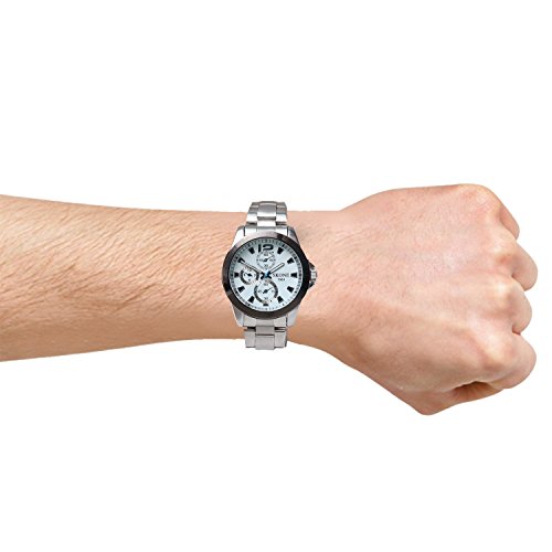 Image of Skone 7063-man-2 Analog White Dial Stainless Steel Strap Wrist Watch / Casual Watch - For Men's