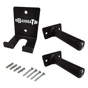 Weight Rack Barbell Bar, Wall Mounted Weight Plate Rack as Barbell Rack Wall Mount, Barbell Holder and Olympic Plate Rack, for Gym organizer, Home Gym Accessories for Fitness, Athletics and Exercise