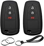 2pcs Compatible with Ford Smart 3 Bts Black Silicone FOB Key Case Cover Protector Keyless Remote Holder for 2019 2018 2017 Ford Fusion Edge Explorer EcoSport F-150 F-250 F-350 F-450 F-550 Super Duty