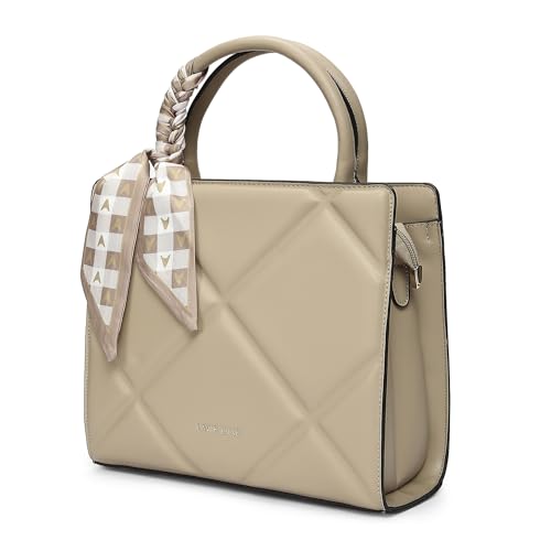 Image of Lavie Luxe Women's Quare25 Medium Debossed Satchel Handbag for Women | Satchel Bag for Work | Ladies purse | Stylish Shoulder Bag | Gift for Women