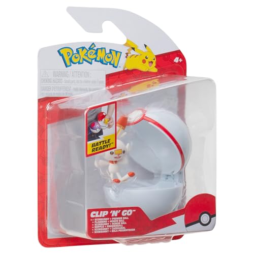 Image of Pokemon Clip 'N' Go Scorbunny and Premier Ball - Includes 2-Inch Battle Figure and Premier Ball Accessory