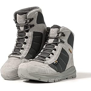 NORTIV 8 Men's Waterproof Lightweight Military Tactical Work Boots Outdoor Hiking Combat Motorcycle Boots 14 Waterproof-grey