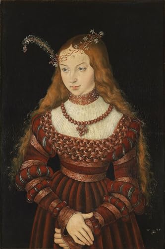 Portrait d'homme au béret de fourrure Lucas Cranach Impression Toile Art
