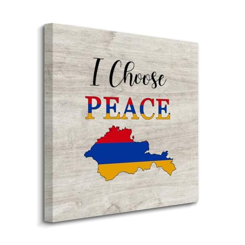 Lienzo de Armenia "I Choose Peace" para decorar tu oficina u hogar con estilo moderno