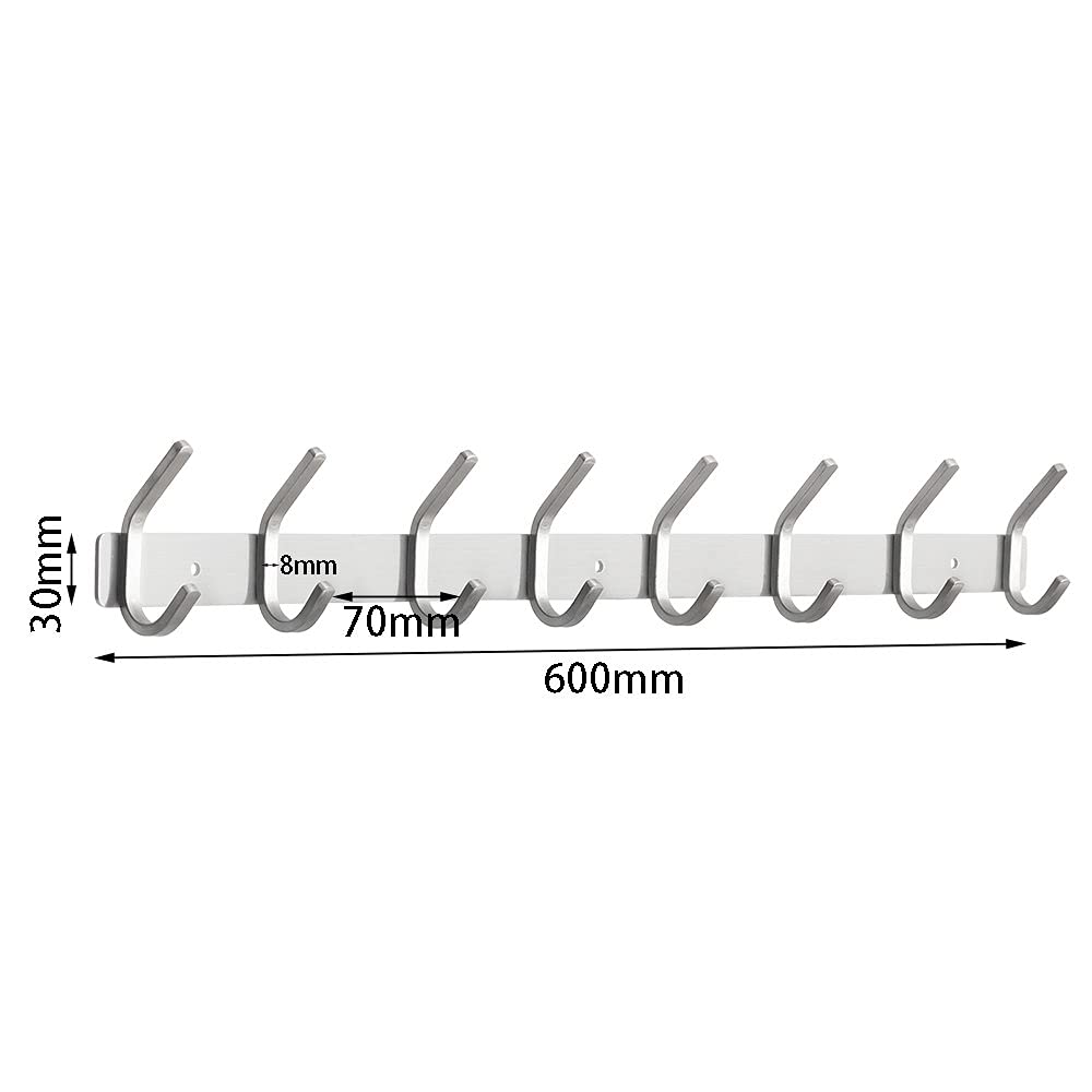 ERWEY Appendiabiti da Parete, Attaccapanni da Muro, Appendiabiti in Acciaio Inox, Attaccapanni Parete per Cameretta, Ingresso, Cucina, Bagno