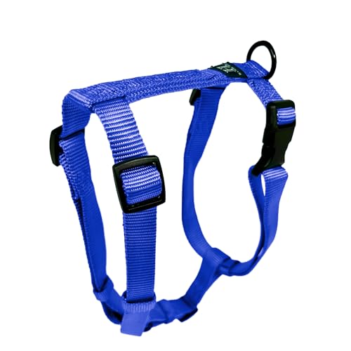 Hamilton Adjustable Comfort Nylon Dog Harness, Blue, 3/4" x 20-30"
