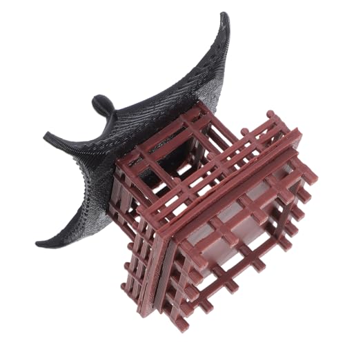 JOINPAYA Decorazione Padiglione Cinese Retrò in Miniatura Per Bonsai e Giardino, Ornamento Micro-paesaggio Fatto a Mano in Plastica, Statuetta Da Tavolo Per Interni Ed Esterni