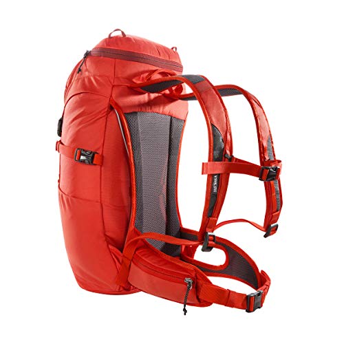 Tatonka Hiking Backpack With Ventilated Back System, Hip Belt With Zip Pocket And Rain Cover, Red Orange, One Size #TOP2