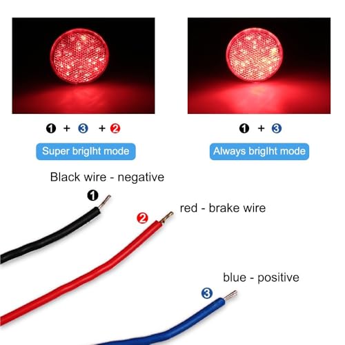 Luces traseras redondas de 12V para evitar colisiones con reflectores para camión 7
