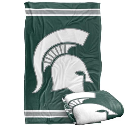 LOGOVISION Michigan State University Primary Logo Stripes Silky Touch Super Soft Throw Blanket 36"x58"