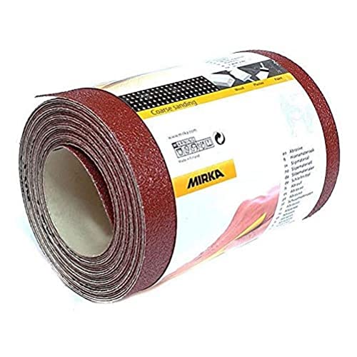 Mirka Red Schleifpapier-Rolle 115mm x 5m / Körnung P120 / 1 Rolle/Zum Schleifen von Holz, Metall und Kunststoff