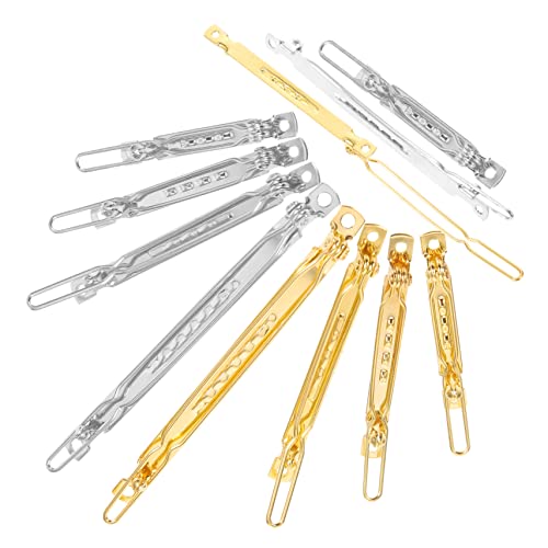 FRCOLOR 16pcs Metal Frog Clip DIY Hair Accessories Blank Metal Clips for Boys and Girls Braiding Supplies Salon Use Hair for Curls